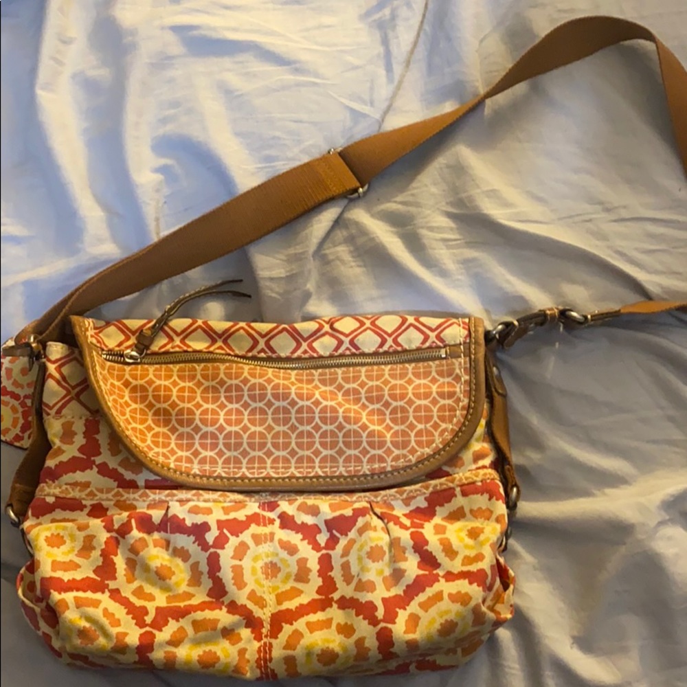 Vintage fossil messenger bag